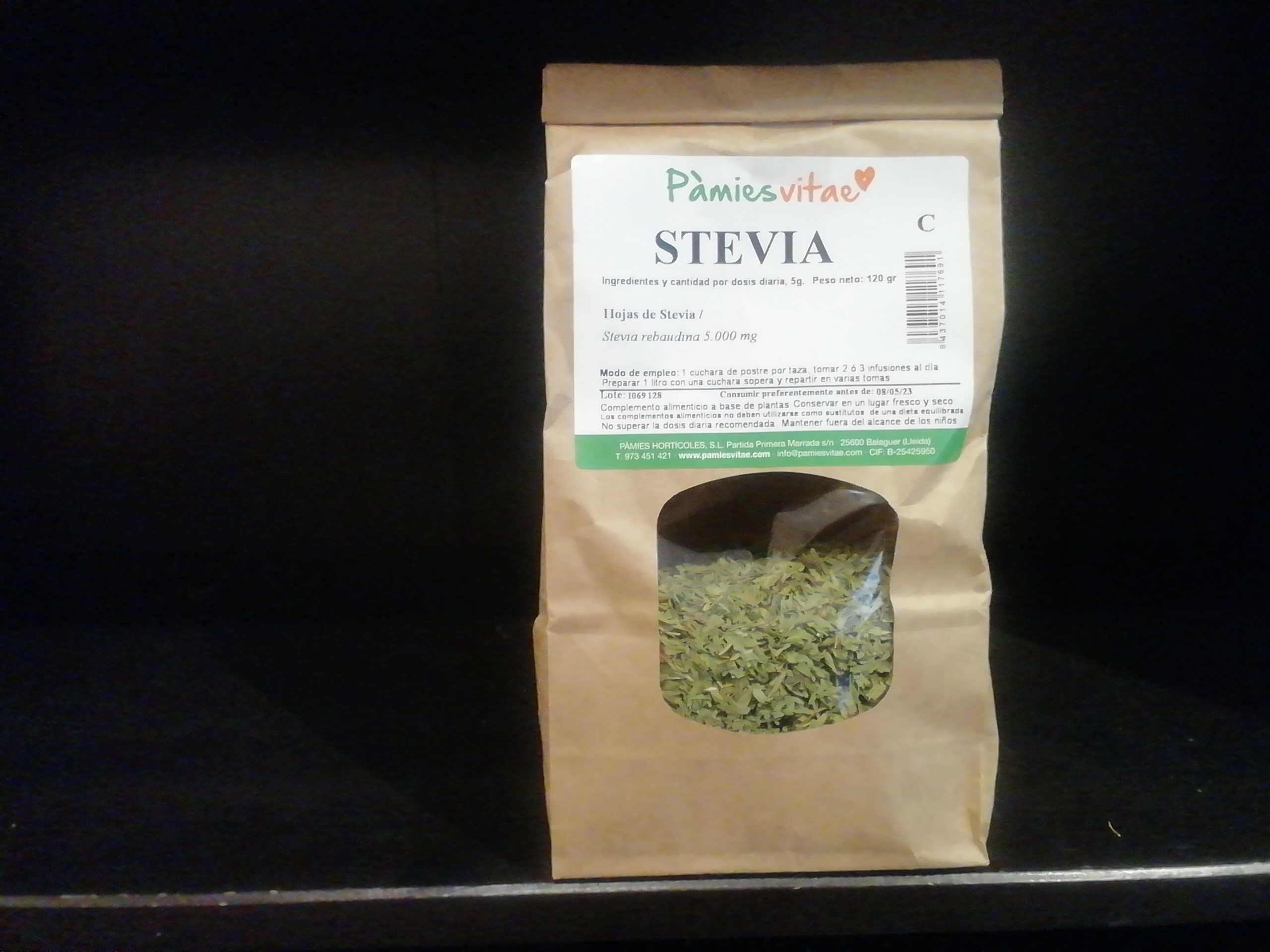 Stevia 120g Pàmies vitae