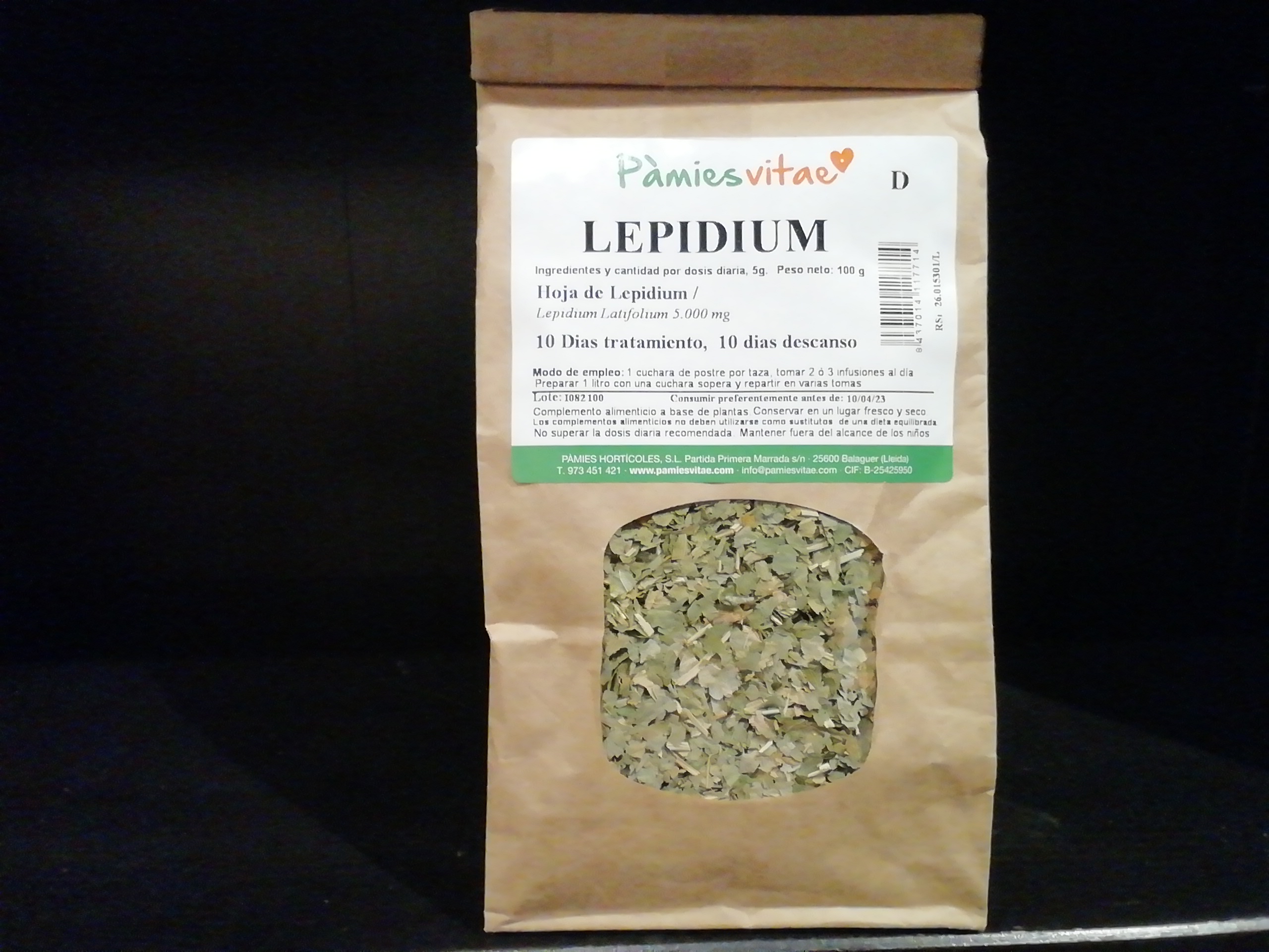 Lepidium 100g Pàmies vitae