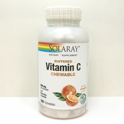 Solaray Vitamina C masticable 500mg 100 unidades.