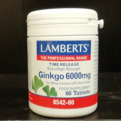 Ginkgo 6000mg 60 comp Lamberts 