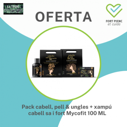 Pack cabell, pell  & ungles + xampú cabell sa i fort Mycofit 100 ML